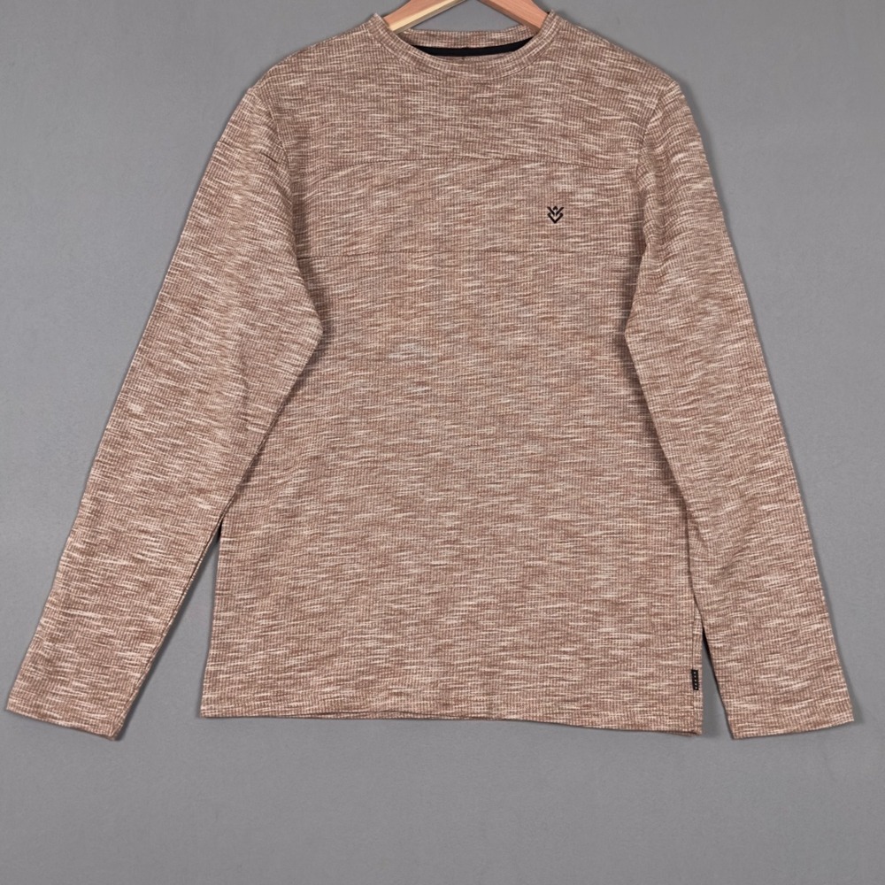 VEECE Long Sleeve Shirt‎ Mens Medium Brown Heather Crew Neck NWT Buckle Brand